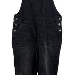 Old Navy  Black Wash Denim Bib Overalls Size 10 Straight Leg Grunge Photo 0