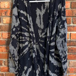 Ocean Drive  womens tie dye open front cardigan black/gray L Photo 0
