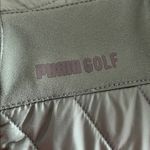 Puma Quilted Golf Vest Womens Sz Medium Sage Green Full Zip Photo 2