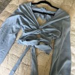 Nasty Gal  Blue Tie Top Photo 2