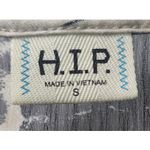 H.I.P. Tunic Top Blouse‎ Sheer Panel 3/4 Sleeve Casual Beige Black Size S Photo 4