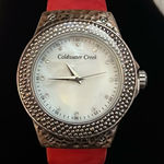 Coldwater Creek Vintage  Red Suede Cuff Watch Photo 0