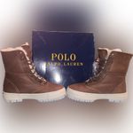Ralph Lauren Polo by Lambskin Shearling High Top Brown Tan Winter Boots Vibram 7 Photo 1