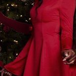 House Of CB NWOT  Sacha Red Bell Long Sleeves Satin Mini Dress sz L Photo 1