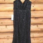 Mac Duggal 20889 Womens Black Sheer Applique Bustier Gown with Feather Straps Photo 9