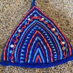 American Eagle AEO Blue Embroidered Bikini Top Photo 2