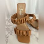 SheIn Faux Leather Ruched Open Toe Stiletto Heels (SH86) Photo 3