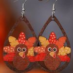 New Turkey Wooden Earrings Photo 1
