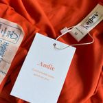 ANDIE NEW Asbury Ribbed High Neck Low Back One Piece Swimsuit Orange Size Medium Photo 4