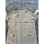 Reborn J  Ivory Cable Knit Open Front Cardigan Women's Large Photo 3