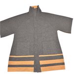 Etcetera E3 by  Women’s XL Rare Wool Blend Knit Coat Gray Mustard Stripe in EUC Photo 2