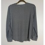Ann Taylor  Black and White Houndstooth Blouse NWT size M Photo 2