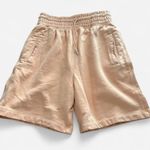 AGOLDE Noodle Peach Tan Boxer Sweat Shorts | Relaxed Fit, Wide Waist | Size XS Photo 2