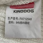 Kinddog Unique Long Sleeves Cropped Girl Womens Ivory Red Winter Cozy Sweater S White Photo 4