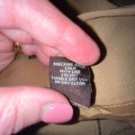 FOR THE REPUBLIC  light brown fit n flare‎ perforated lined skirt 14 Photo 6