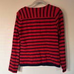 CAbi Yacht Club Blazer Small Red Navy Stripe Nautical Cotton Jacket Photo 6