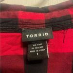 Torrid Red & Black Plaid Flannel Perfect for Holiday Matching Outfits Size 1 Photo 1