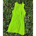 ZARA Green Tweed Textured Weave Dress with Buttons Size XS Photo 2