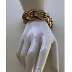 Vintage Signed ART Arthur White Rhinestone Gold Tone Bracelet 80’s Sz 7” Photo 5