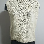Wye Oaks Knitted by Hand Cream Sweater Vest (S) Photo 0