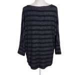 Market & Spruce  Black and Gray Stripe Knit Top Size Medium Black Stripe Top Photo 1