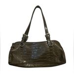 Bisou Bisou  Croc-Embossed Brown Bag Photo 0