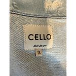 Cello  Denim Jacket Women‎ 1X Distressed Frayed Hem Crop Light Blue Jean Festival Photo 1