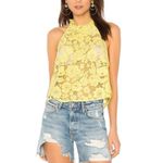 Free People ✨HP✨ lace high neck yellow sz small top✨ Photo 1
