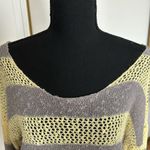I Heart Ronson Yellow & Gray Crop Sweater Photo 1