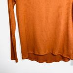 American Eagle Soft & Sexy Plush Rust Orange Ribbed Long Sleeve Tee Photo 3