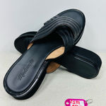 Madewell  Alina Platform Sandal Black Leather Slip On Retro Sandals 8,5 Photo 0