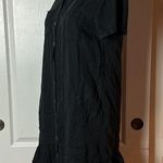 Velvet Heart  BLACK BUTTON UP COLLARED RUFFLE HEM DRESS Photo 1