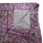 ZARA  Womens M High Waisted Lilac Floral Flare Cropped Pants Photo 8