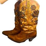 Charlie 1 Horse  Western Boots in Brown with Floral Cutouts Women's sz 6 Photo 0