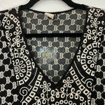 Akemi + Kin Anthropologie Brooke Eyelet Swing Dress by  Black Embroidered SZ 0 Photo 4