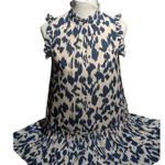 Pinch Women's Abstract Print Ruffle Trim Mock Neck Mini Dress Photo 0