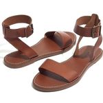 Madewell The Boardwalk Ankle-Strap Sandal English Saddle Brown Leather Size 7.5 Photo 0