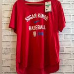 Nike NWT! Women’s Sugar Kings baseball red graphic v-neck t-shirt XL Photo 0