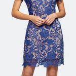 Dress the Population NWOT $198 Cobalt Anna Crochet Lace Sheath Dress S Photo 0