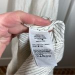 Madewell  Striped Empire-Waist Midi Dress in 100% Linen Size Large Lighthouse NWT Photo 6