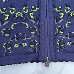 Herve Leger blue animal print front zip cropped cardigan jacket size S small Photo 8