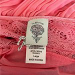 In Bloom by Jon Quil Pink Lace Bodice Pleated Spaghetti Strap Nightie Top Large Photo 2