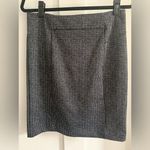 Michael Kors EUC Black White & Blue Skirt Sz 8 Back Zip Kick Vent Straight Photo 0