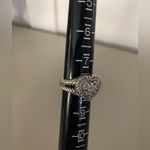 Judith Ripka Beautiful Cubic Zirconia & Sterling Silver Heart Braided Ring Sz 8 Photo 5