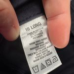 AERO Skinny Ankle Pants Womens 16 Long Navy Casual Chino Stretch Flat Front Blue Photo 9