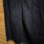 Vintage Jones Jeans Size Large Denim Cotton Dark Rinse Tie Back Maxi Dress Blue Photo 9