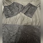 Slinky Brand  Opaque Pullover Scalloped Lace Scoop Neck Long Sleeve Top Petite L Photo 3