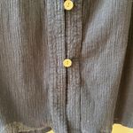 Le Cove Sz M Navy Blue Crepe Midi Shirt Cover Up Dress Button Down V Neck Size M Photo 5