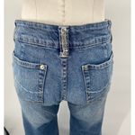 Vintage Y2k Bisou Bisou Jeans Rhinestone Embellished Trim Bootcut Flare Womens 8 Blue Photo 10