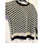Cyrus Diamond Pattern Sweater‎ Crewneck Pullover Knitwear Neutral Tones Cozy Chic Photo 5